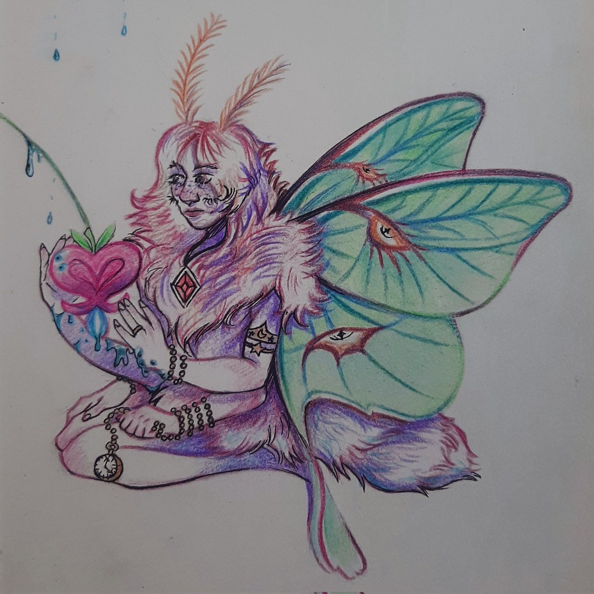 klitzykat's tweet photo. someday I am gonna grow wings 

#art #drawing #artist #lunarmoth #fairys #bleedinghearts https://t.co/PTiOJerQfd