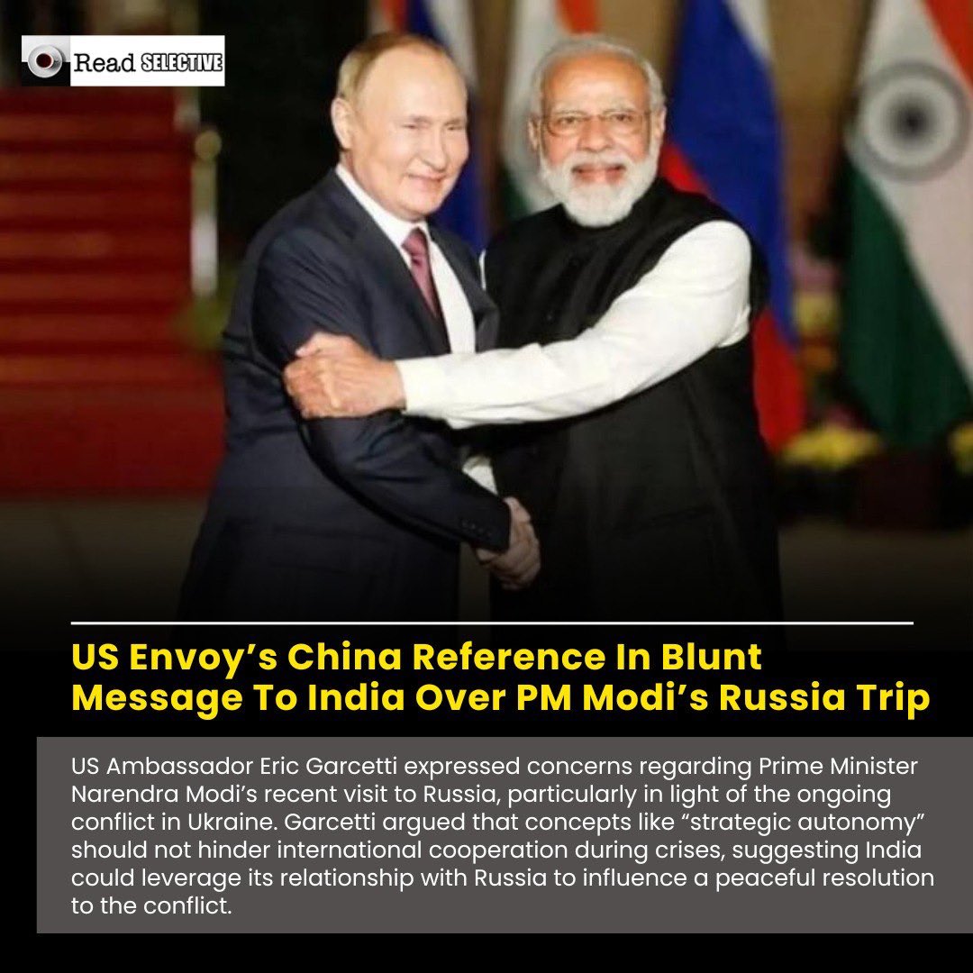 Read_Selective_'s tweet photo. US Ambassador to India Eric Garcetti on Thursday said that the India-US relationship was wider and deeper than it's ever been, but it was not deep enough to be taken "for granted".

#usa #newsupdate #pmmodi https://t.co/dIKdgqWETj