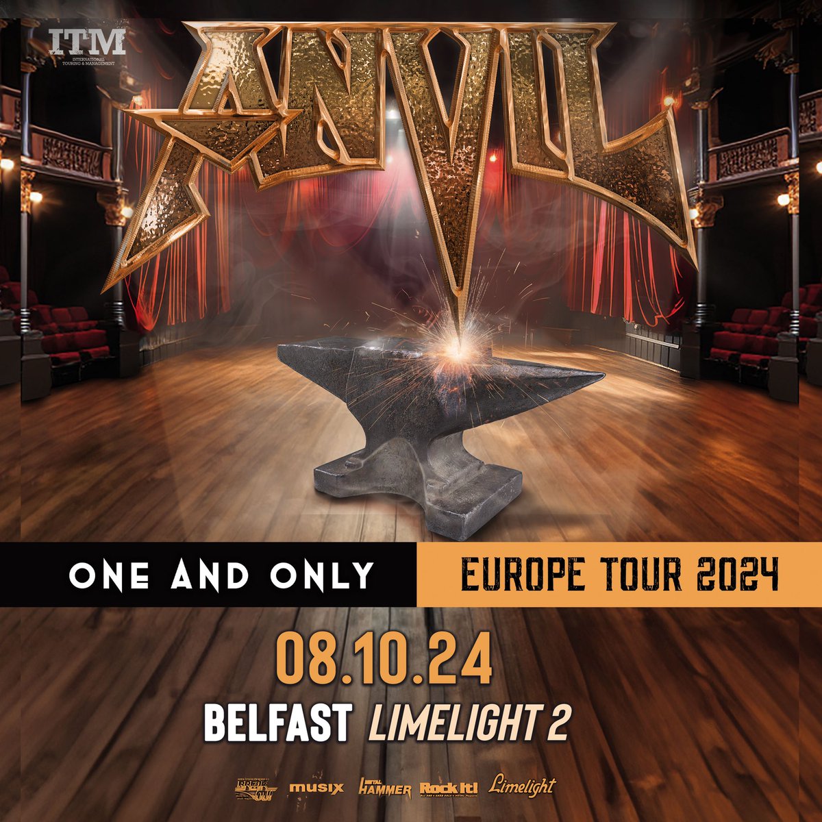LimelightNI's tweet image. 𝗝𝗨𝗦𝗧 𝗔𝗡𝗡𝗢𝗨𝗡𝗖𝗘𝗗 📣 Canadian Heavy Metal Band Anvil return to The Limelight on 8th October! 

𝗪𝗜𝗡 𝗧𝗜𝗖𝗞𝗘𝗧𝗦: For a chance to win a pair of tickets: LIKE/ REPOST &amp;amp; TAG YOUR +1 

🎫 Tickets on sale Friday 10am from Ticketmaster.