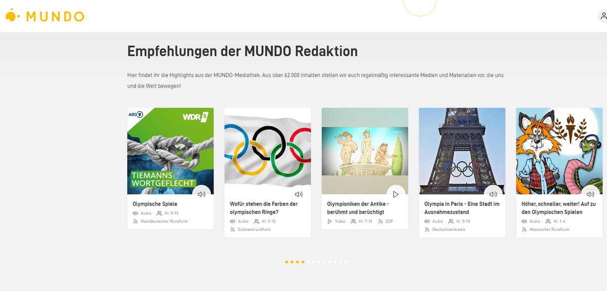 Die #OlympischenSpiele 2024 stehen vor der Tür! 
Vom 26. Juli bis zum 11. August treten in Paris Athletinnen und Athleten in 32 #Sportarten im Kampf um eine #Medaille gegeneinander an. 
Auf 👉 mundo.schule findet ihr tolle #Unterrichtsmaterialien dazu!
#twlz #Olympia