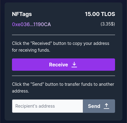 NFTags_me's tweet photo. 🚀Our ERC6551 Tag account is live and fully operational! Check out how it works with the example of our Tag "NFTags" and its address:

0xe036E76F452a3DC8dc9a5570222511a55f1190CA

🔐 Secure your digital identity today!

Comment your Tag below, and we'll send you 5 $TLOS! 💸✨ https://t.co/bTjltDJjBV