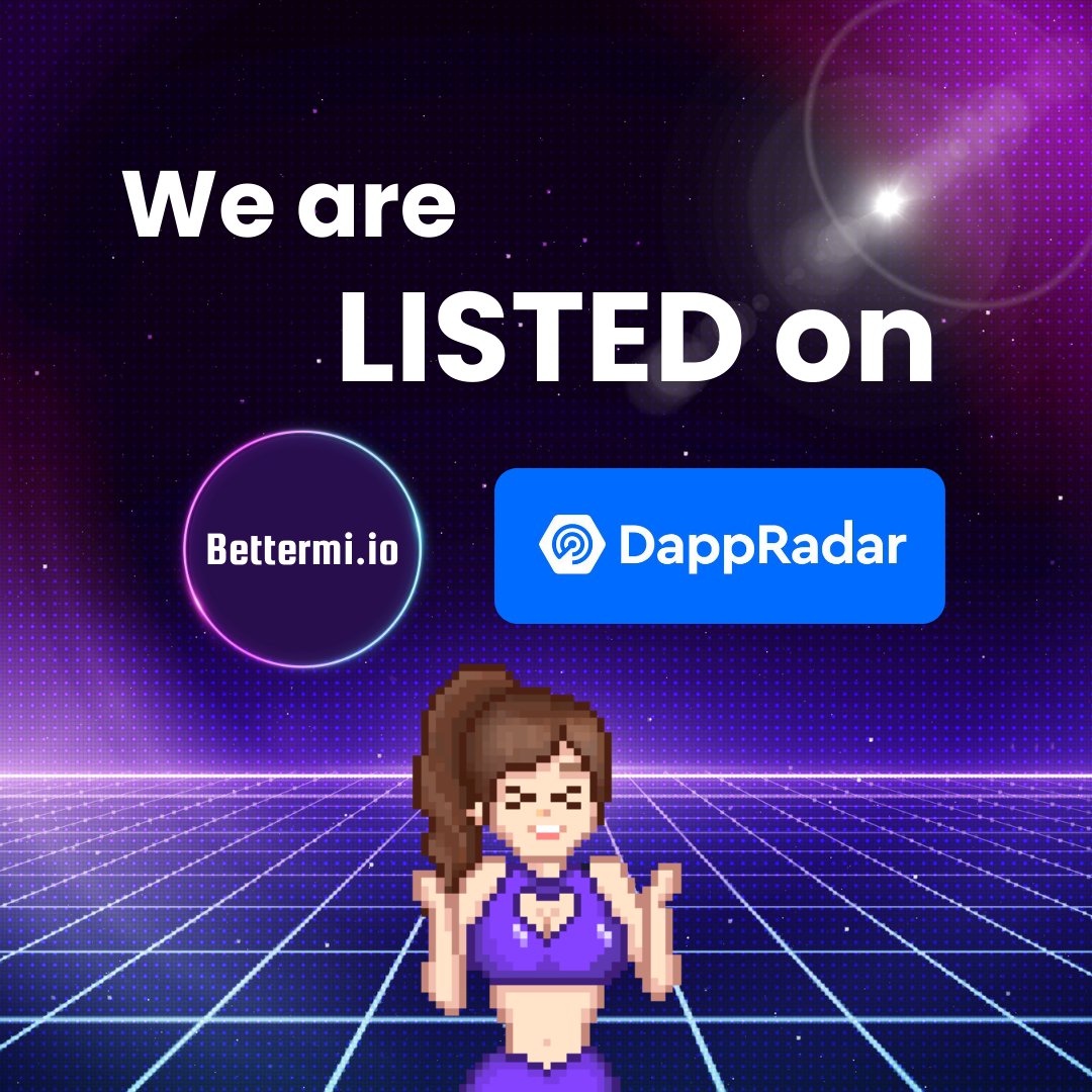 Bettermi_io's tweet photo. Hey fam! HUGE news! We're officially listed on #DappRadar! 🚀https://t.co/7r0JNS6Zdk This means more people can discover https://t.co/yBzMqFSvjV and join our mission to make fitness fun, rewarding, and accessible to everyone! 💪 Let's get this party started! 🥳 https://t.co/49SXNvm8f0