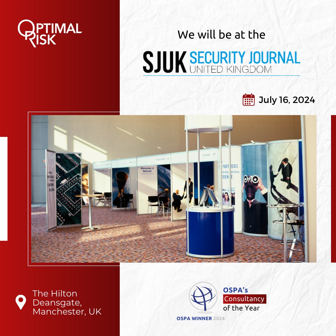 Optimal Risk Group (@optimalrisk) on Twitter photo Next week, at the Security Journal UK (SJUK) Leaders in Security Conference, we will be sharing a glimpse of an exciting development at Optimal Risk!
Stay tuned.
#security #conference #board #securityindustry #SJUK #leadersinsecurity #networking Next week, at the Security Journal UK (SJUK) Leaders in Security Conference, we will be sharing a glimpse of an exciting development at Optimal Risk!
Stay tuned.
#security #conference #board #securityindustry #SJUK #leadersinsecurity #networking