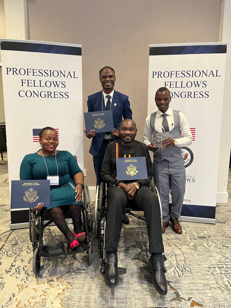 Kyambogo_FSNR's tweet photo. We congratulate Mr. Ouma Denis, our student on the Master of Disability Studies and Inclusive Development, Kyambogo University Uganda, who has  completed the Spring 2024 Inclusive Civic Engagement #ProFellows Program  🎊 👏 We're waiting for your experience sharing. https://t.co/L0bApao0Vq