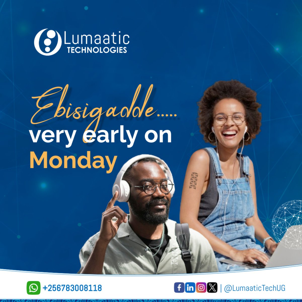 LumaaticTechUG's tweet photo. ๐ Just close the laptop, everyone will understand...
FRIYAY is here
#LumaaticTechUG #MakingTechWork4U https://t.co/Q2isWktwUc
