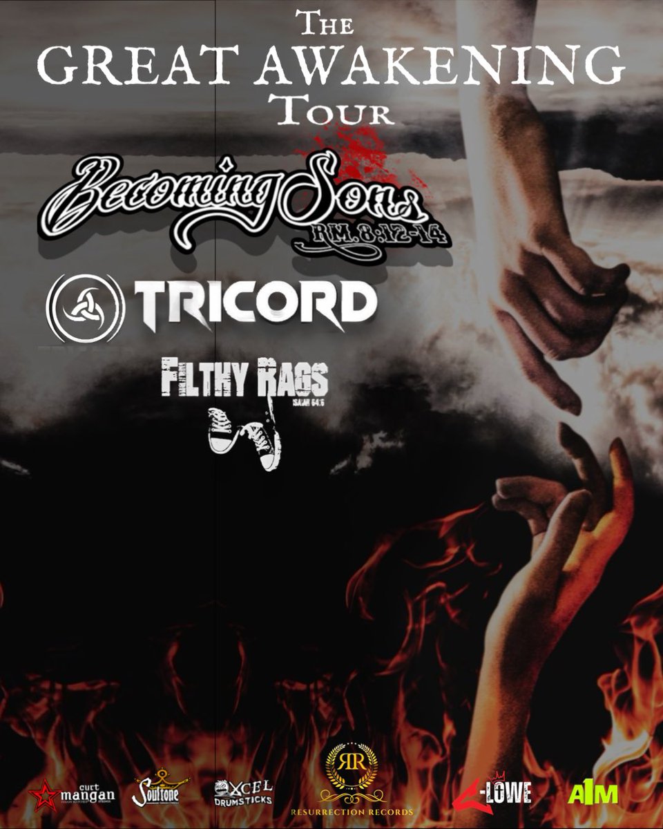 Coming soon, very soon. We will be joined by our friends in Tricord and Filthy Rags…
#moremetalpraisecorein24 #becomingsons #awakened #thegreatawakening