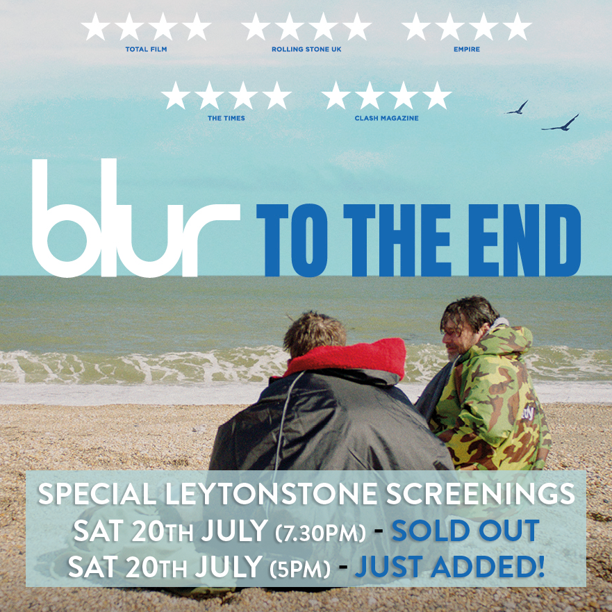 🎥Blur: TO THE END🎥(EXTRA Leytonstone screening)

🗓️Sat 20 July @ 5pm🗓️ 

Alongside <a href="/DreamhouseLDN/">Dreamhouse Records</a> we're proud to present a second special E11 screening of the acclaimed new Blur doc ‘To The End’ hosted in the magical <a href="/GSstudiosE11/">Good Shepherd Studios</a>

🎞️Limited tix via - tinyurl.com/blurfilme11🎞️