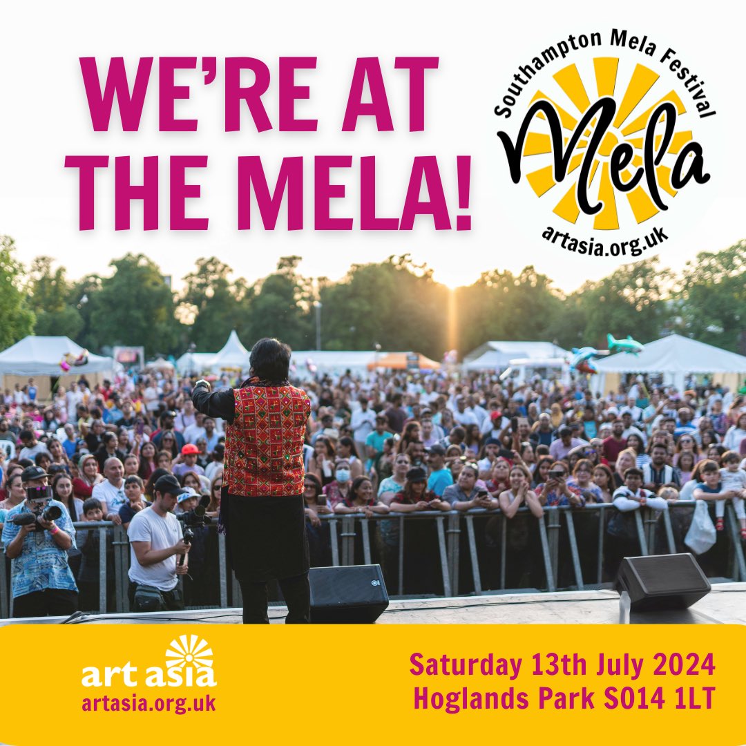 TOMORROW! Enjoy a free, family day out from 11am – 10pm, filled with music, mouth-watering cuisine, craft-making workshops, art activities, and much more. Come and find us in the new ‘Mela Sculpture Park’! #Southampton #SouthamptonMela #SouthamptonMelaFestival #CommunityFestival