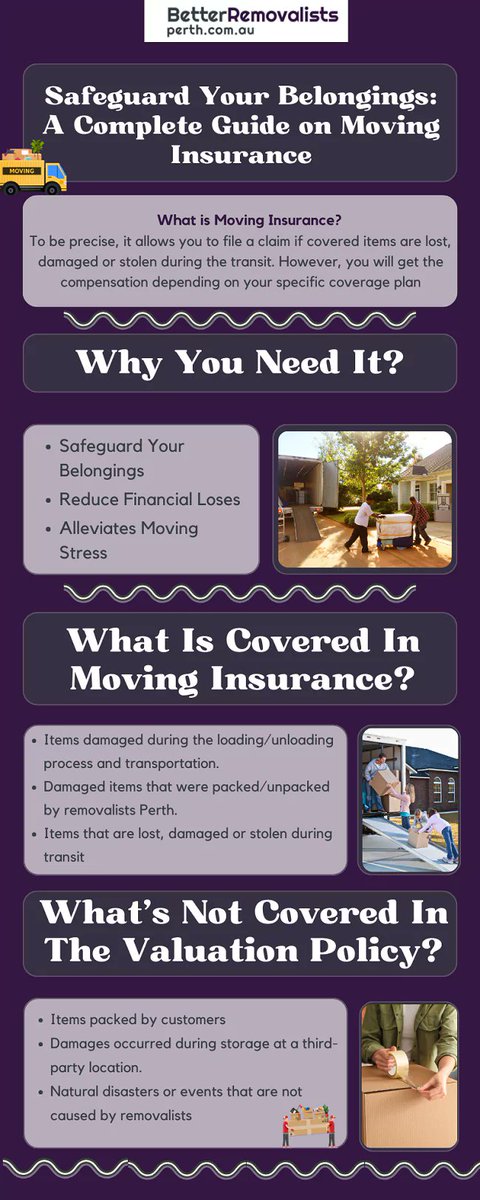 brperth's tweet image. This guide will help you choose the right moving insurance. Make sure you consider all the crucial factors and enjoy a seamless home relocation in Perth. Visit the link to know more. betterremovalistsperth.com.au/moving-insuran…
#movinginsaurance #movingtips