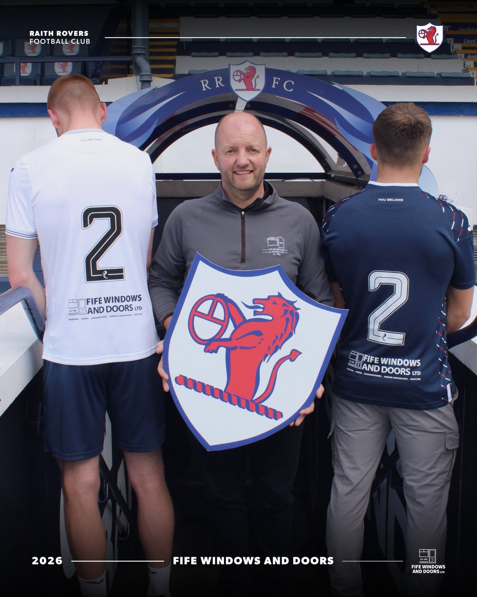 RaithRovers's tweet image. 🆕 Welcome back, @Fife_Windows!

We’re delighted to confirm local family-run business Fife Windows and Doors as our Official Lower Back of Shirt Sponsor for the next two seasons.

🤝 Thank you to all at Fife Windows and Doors for their continued support.

#YouBelong