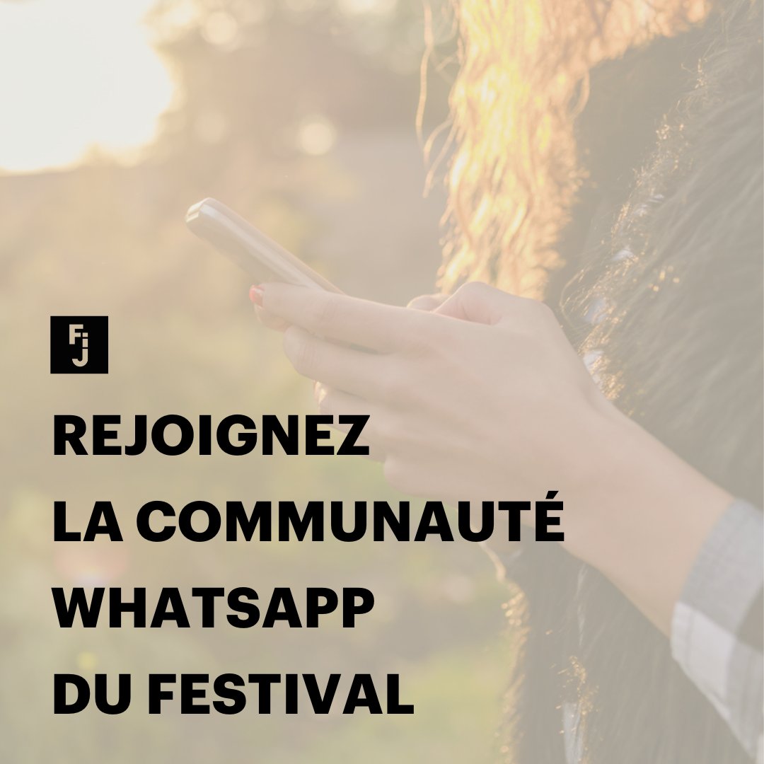 Nouveaux débats, changements de programmes... Restez informés sur l'actualité en direct du Festival et rejoignez la communauté WhatsApp ! (lien en bio)