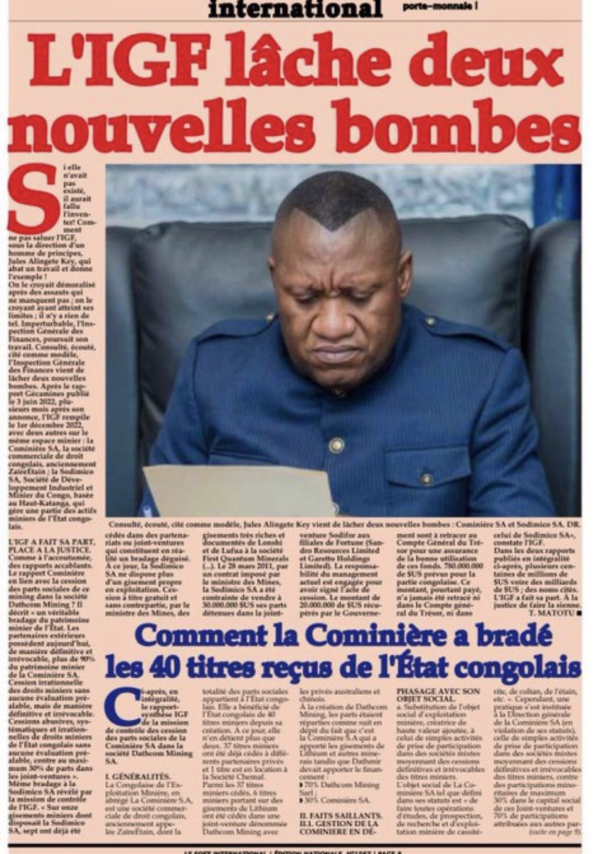 emil_jens's tweet photo. @MinMinesRDC Quels « People First », ces acteurs corrompus 👇#Zijin #ManonoLithium 

-Célestin Kibeya @CelestinKibeya 
-Antoinette N'samba @anskalambayi 
-Jean-David É'ngazi @jead1008 
-Adele Kayinda @adelekayinda01 
-Lisette Kabanga @LisetteKabanga 
-Alain Monga @AlainMONGA8 

$AVZ fil https://t.co/zpclZZ7C5L