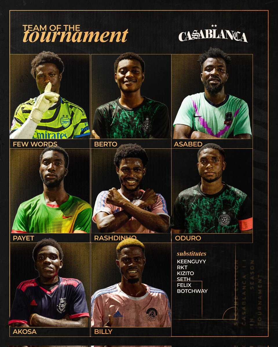 Our Casablanca 2.0 Team of the Tournament