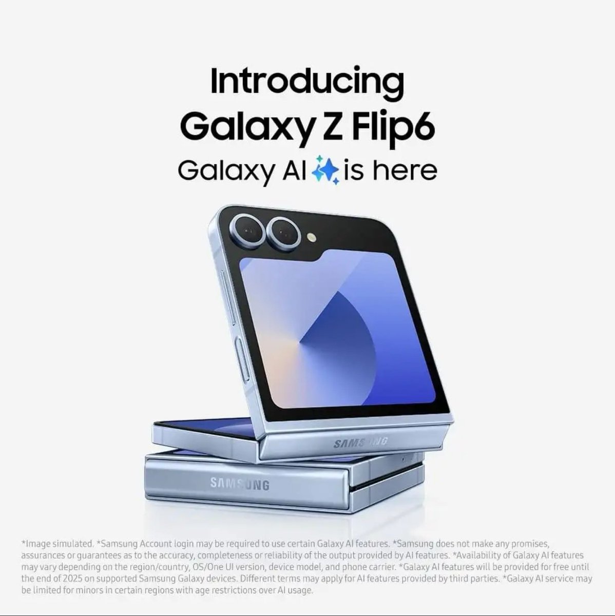 Afzarul4's tweet photo. Galaxy flip series
phone is now official Flip6  announced, Pretty cool looking phones with comes with pretty cool features
#SamsungMembers #SamsungMembersStars #GalaxyAI    #SamsungUnpacked    #Samsung #GalaxyZFold6    #GalaxyZFlip6    #GalaxyWatch7 #GalaxyWatchUltra https://t.co/WnylkIGK4L