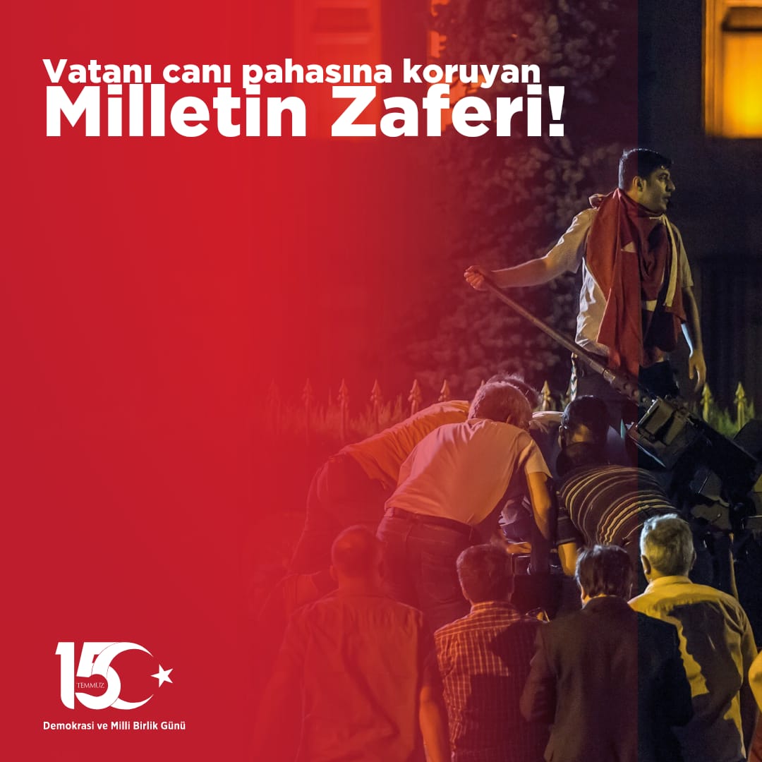 tcagrivaliligi's tweet photo. Vatanı Canı Pahasına Koruyan Milletin Zaferi 🇹🇷🇹🇷🇹🇷

15 Temmuz, milletimizin kahramanlık destanı yazdığı, demokrasiye ve özgürlüğe olan inancını tüm dünyaya gösterdiği bir zafer.🇹🇷

✅Demokrasiye sahip çıkan, Ülkesine ve değerlerine bağlı bu Aziz Millet, hainlere karşı dik durarak zaferini ilan etmiştir. Bu zafer, milletimizin birlik ve beraberlik içinde neler başarabileceğinin en güzel örneğidir.

 ✅15 Temmuz'u ve bu kahramanlık destanını yazan tüm şehitlerimizi ve gazilerimizi minnetle anıyoruz.

Onların fedakarlıkları, Türkiye'nin geleceğine ışık tutmaya devam edecektir.🇹🇷

#MilletinZaferi