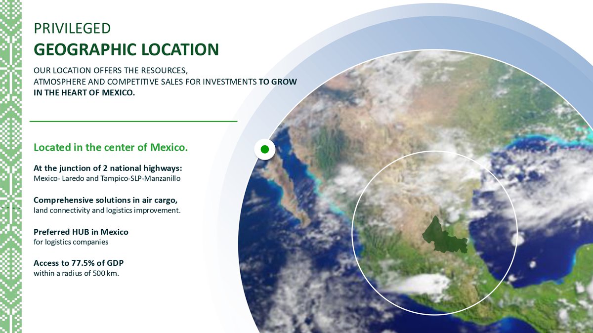 EmbaMexInd's tweet photo. #DYK 🇲🇽 is the 1️⃣ exporting country in Latin America.
With its strategic location in the center of Mexico, facilitating investment with 19 industrial areas,  #SanLuisPotosí offers numerous competitive advantages making it an attractive destination for #InvestInMX. https://t.co/HQ2phDVBYz