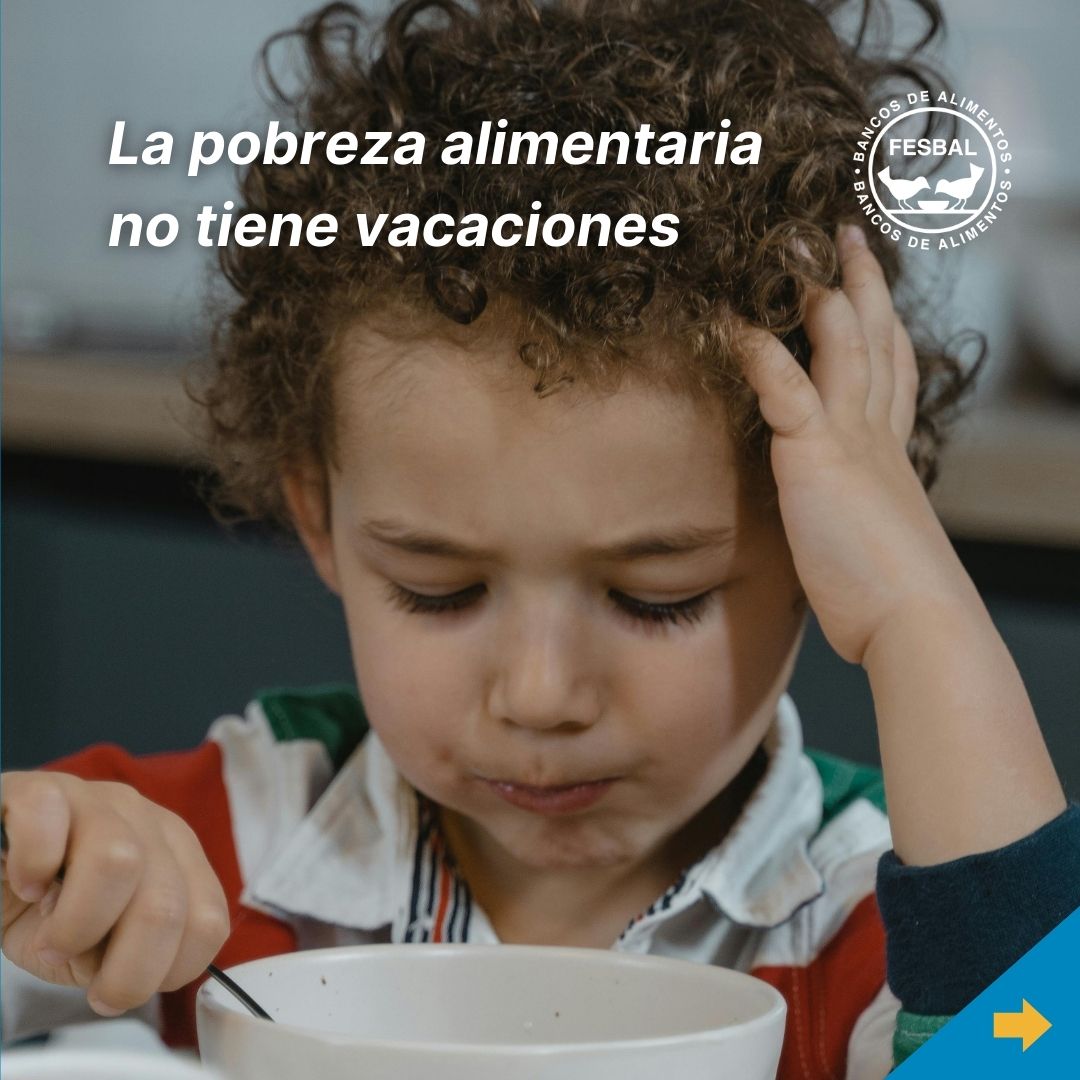 La #pobrezaalimentaria no tiene vacaciones
Gracias a la colaboración de la sociedad con los
#BancosdeAlimentos muchas familias llenarán el vacío
dejado por el cierre de los comedores escolares en
verano
Por unas vacaciones accesibles y disfrutables para todas
las personas