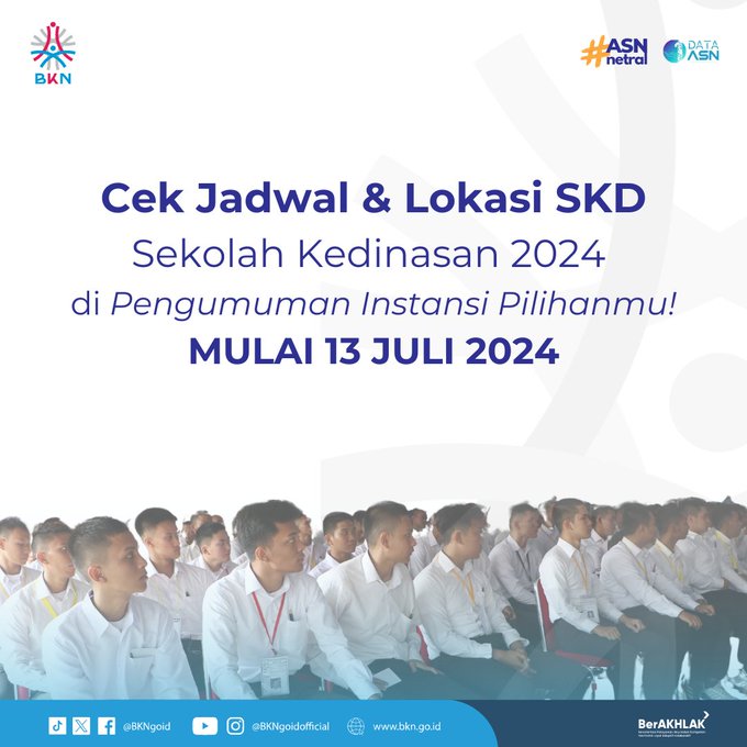 Jadwal Pelaksanaan dan NIlai Ambang Batas SKD Sekolah Kedinasan 2024