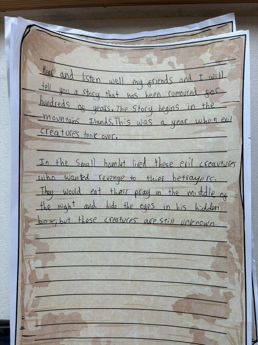 MbpsYear4's tweet image. Hear and listen well dear reader… 
Absolutely loving the opening to our own legendary tales this week! @MBPSHead @LDBSLAT @MichaelMorpugo