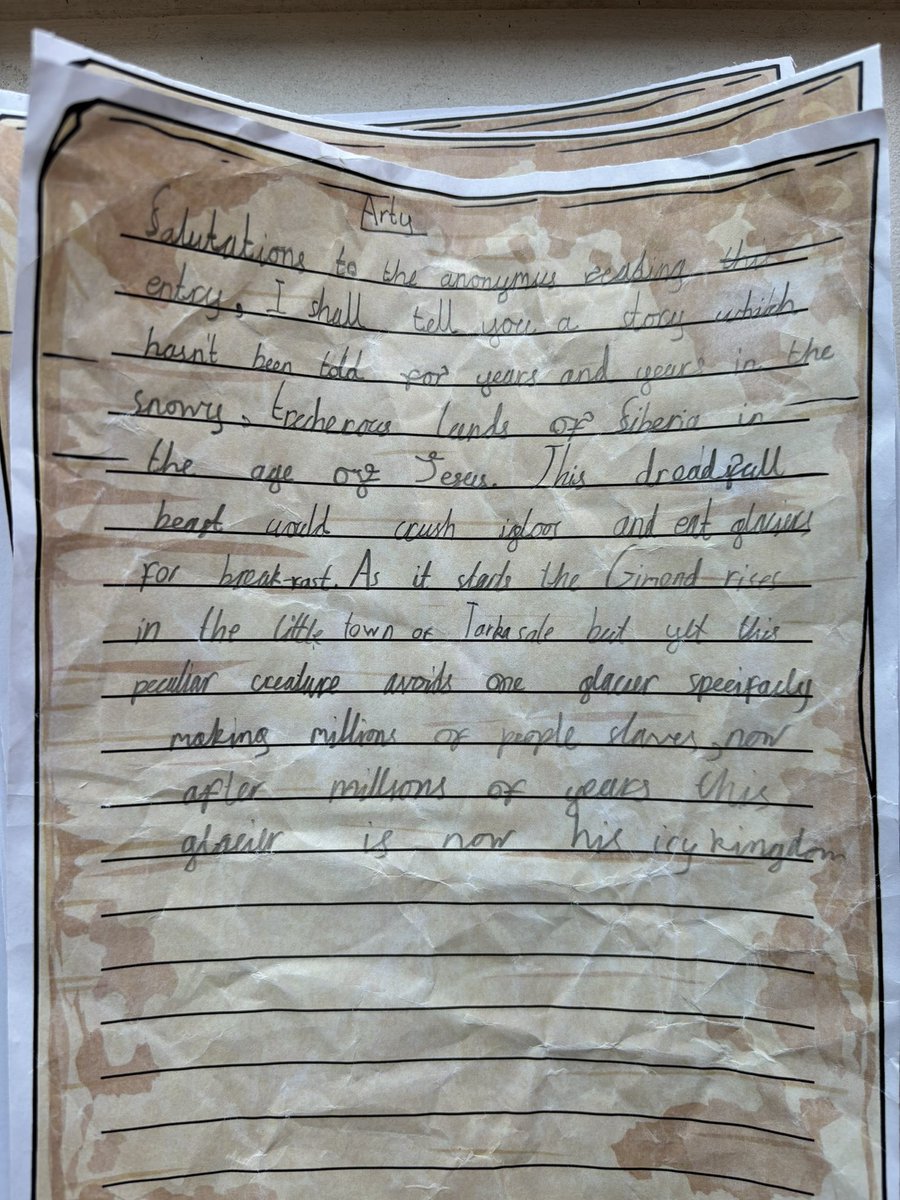 MbpsYear4's tweet image. Hear and listen well dear reader… 
Absolutely loving the opening to our own legendary tales this week! @MBPSHead @LDBSLAT @MichaelMorpugo