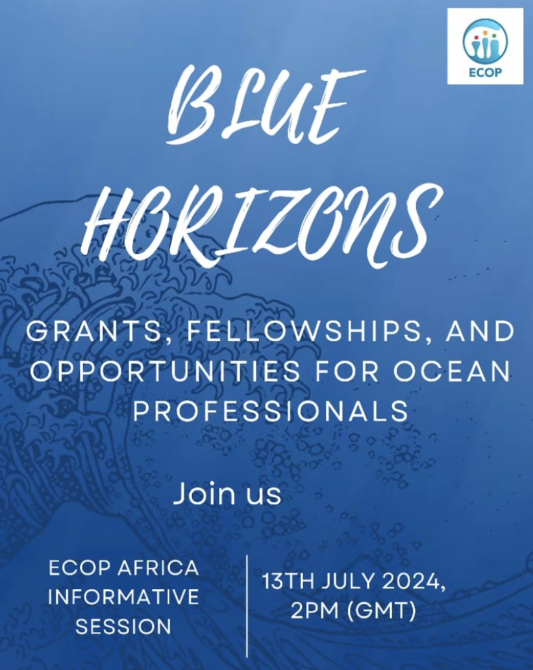 🌊Join #ECOPAFRICA for an engaging webinar designed to help ECOPs) discover and navigate opportunities to advance their careers. 
🔗Link: us06web.zoom.us/j/81101768923?…
🔗Passcode: 839198