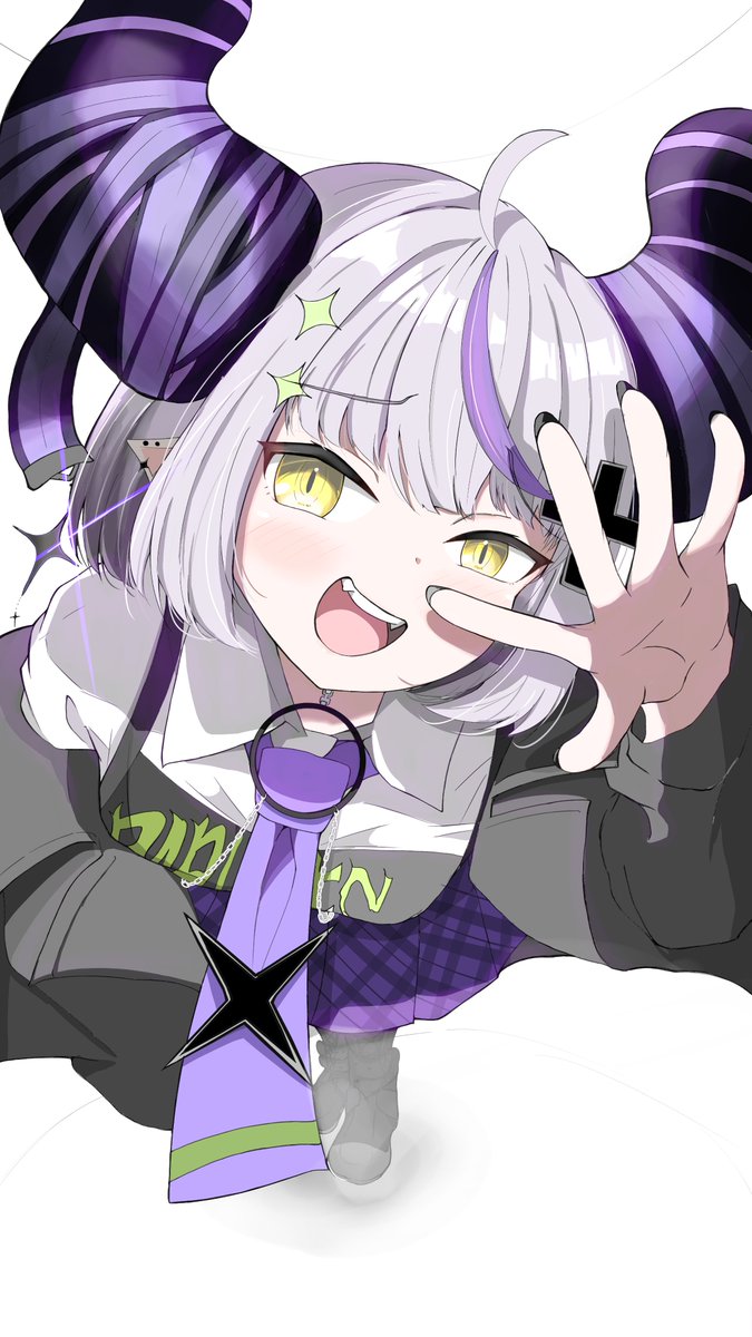 CynicaLwl's tweet image. よお！！お前ら！🛸💜
#laplus_artdesu