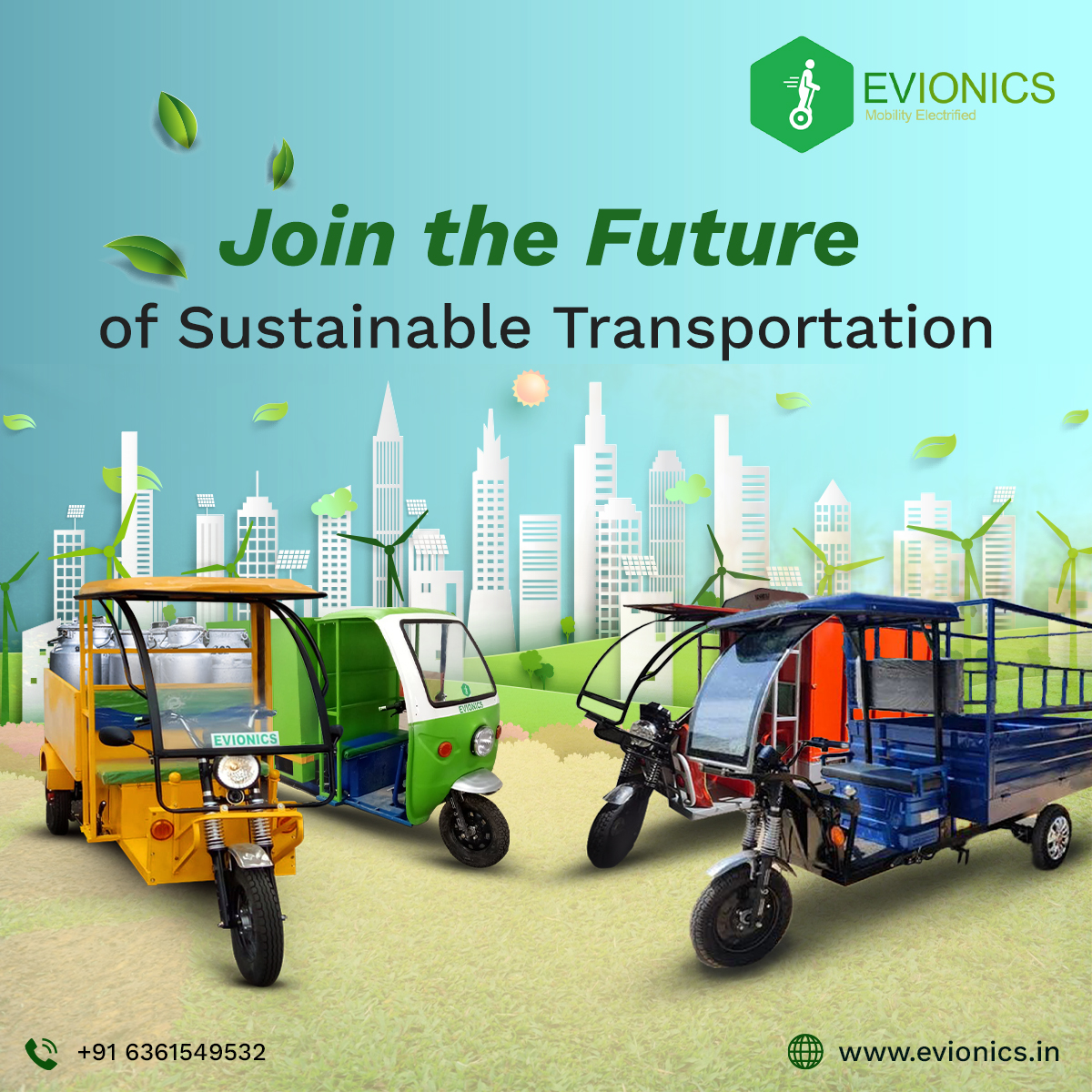 Electric Vehicles (EVs) are not just a trend—they're the future of sustainable transportation, and a profitable opportunity for businesses to embrace. 

Join us in creating a cleaner, greener future🌱

#EVs #GoGreen #ElectricVehicles #ClimateChange
#JoinTheMovement #Evionics