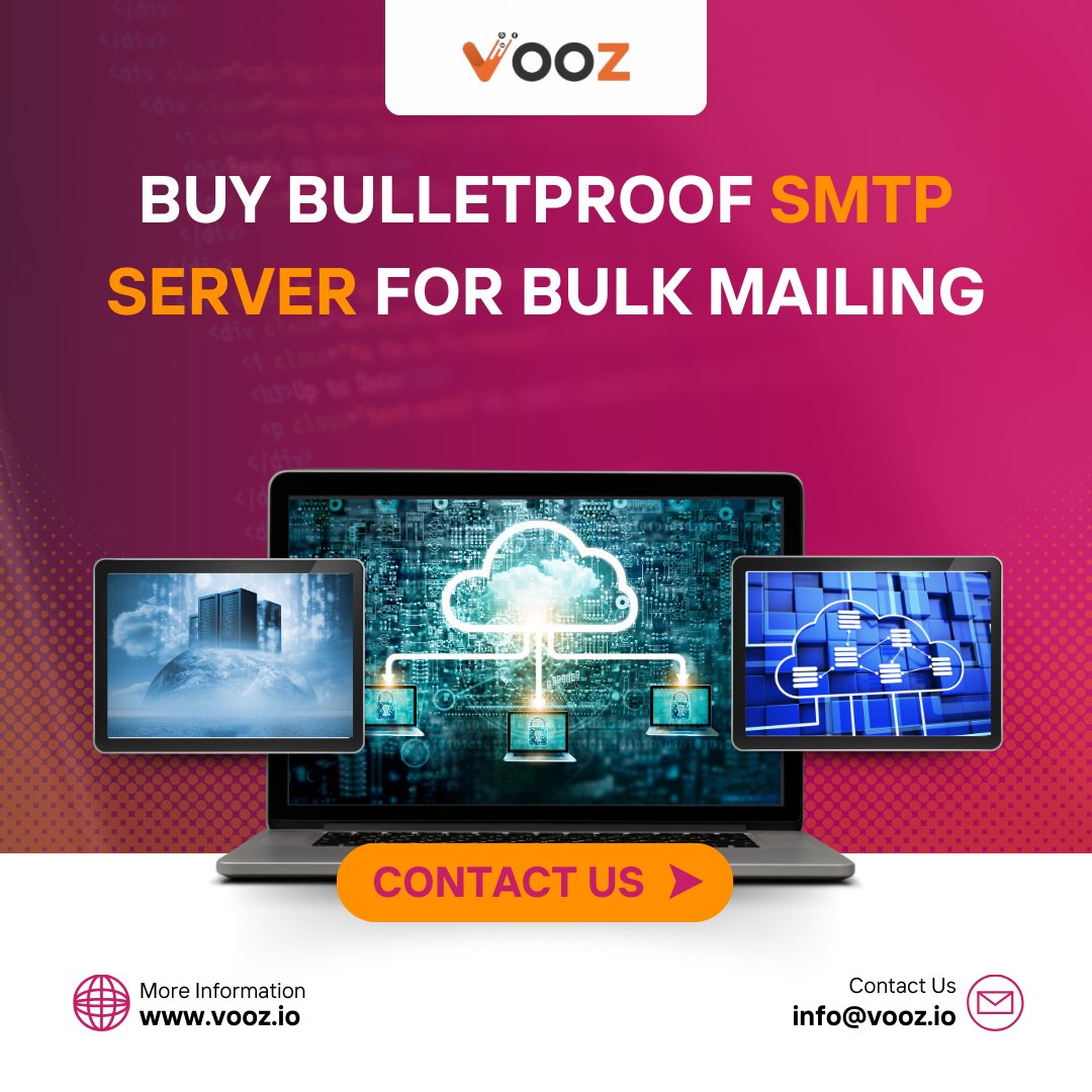 VoozTech's tweet photo. No.1 Bulletproof SMTP Server for Bulk Mailing at Vooz Tech. Ensure reliable delivery and performance for your email campaigns with our robust solutions.
https://t.co/SXD6iY4Eqp
#smtpserver #emailmarketing #bulkmailingserver https://t.co/CA1aCy4nTD