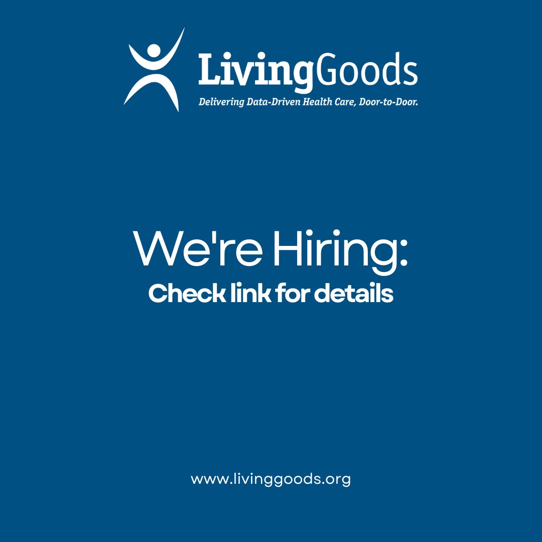 Living_Goods's tweet image. #JobsAlert
We always list available opportunities on our website under the careers page. livinggoods.org/careers/.

Here are all our latest openings.
livinggoods.applytojob.com/apply/

#Applynow #jobposts #LivingGoods