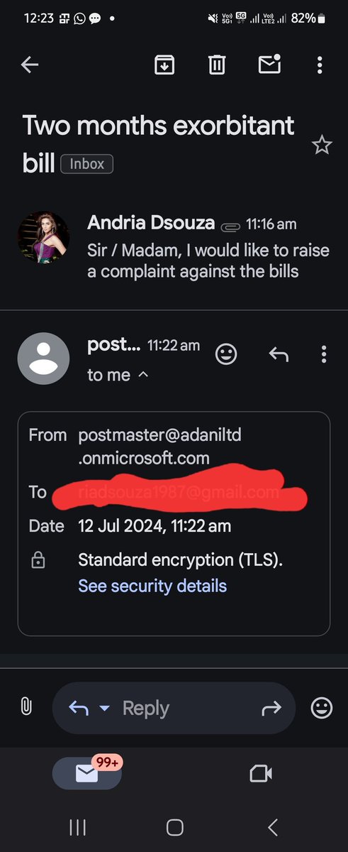 RiaRevealed's tweet photo. Mr @gautam_adani  all ur websites are fraud like u is it
Ur website @Adani_Elec_Mum  has all fake email id's for registration of complaint.  The email Ida bounce back as postmaster.. What a shame.
@CMOMaharashtra why are we in bkc forced to use this man's electricity power?? https://t.co/q3GSiQf5SU