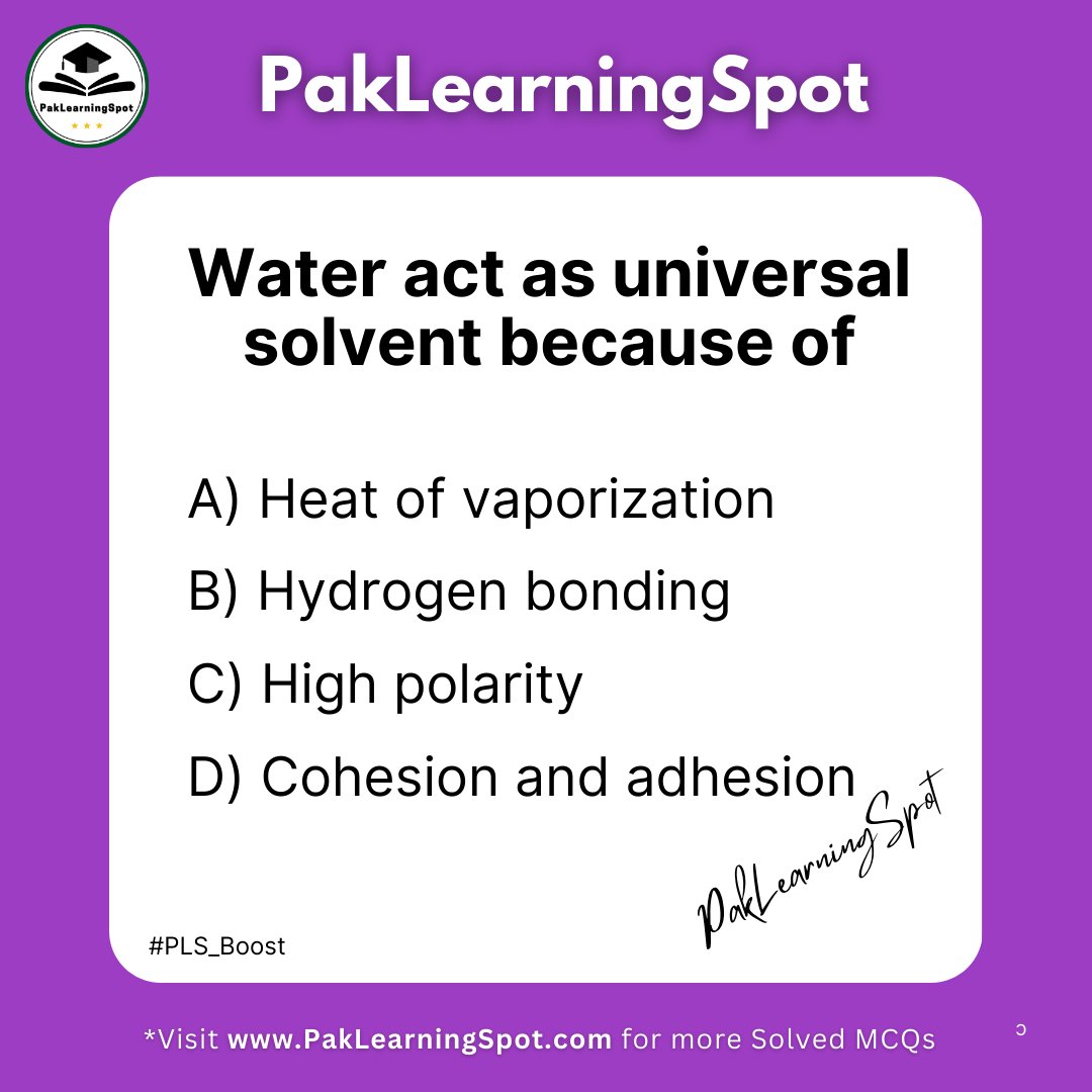 theplsacademy's tweet photo. MCQ of the Day!
Visit https://t.co/uQBQGGehyE PakLearningSpot PLS Boost Website For 20,000+ Topical MCQs, Past Papers, Practice Tests, Mock Tests and Flashcards.
#MDCAT #PakLearningSpot #MCQs https://t.co/hbeOHYvYyW