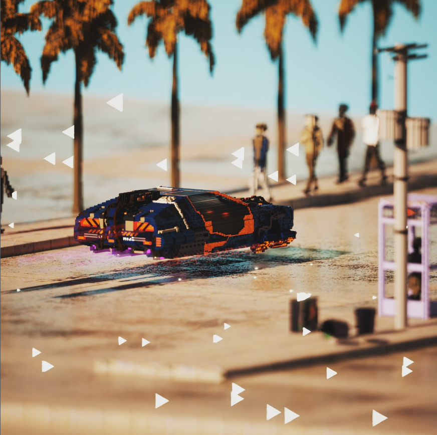 Friday Mood - MagicaVoxel cruisin` the coast.
Voxel Art.