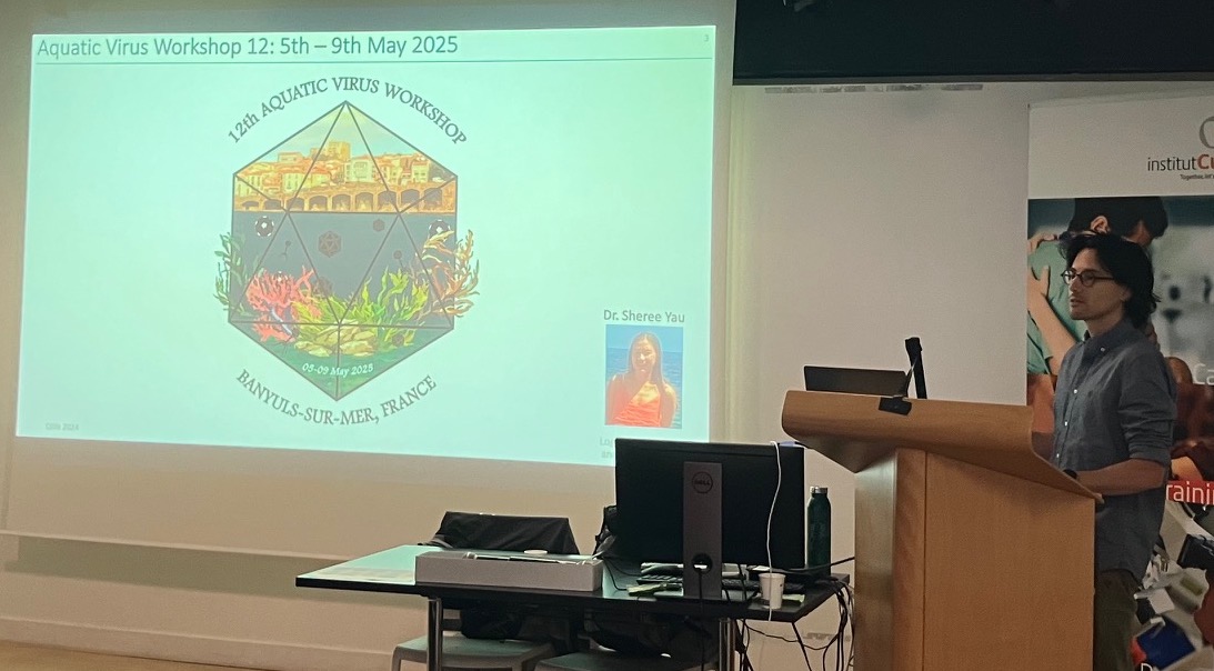 Day 5 (last day!) of #QuantPhageBacteriaDyn Across Scales Summer School <a href="/PslQlife/">PSL-Qlife</a>.  

Today's theme: ecology, with a focus on marine environments, including 1st lecture by <a href="/D2mory/">David Demory</a> on modeling marine viral dynamics, bridging the gap between models, experiments, and observations.