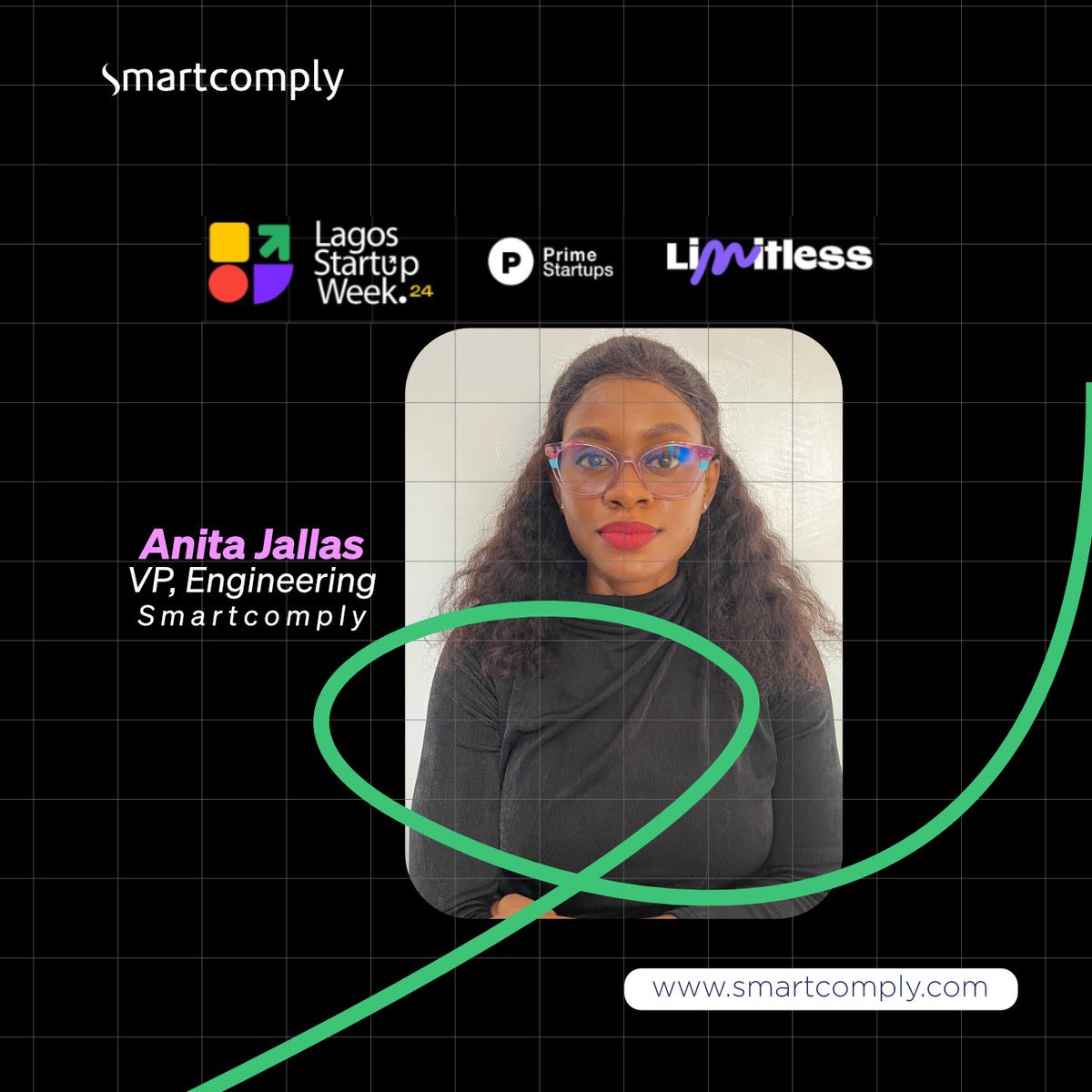 smartcomplyapp's tweet photo. It’s another amazing day to connect with us at the #LagosStartupWeek! 

Our VP, Engineering @anitajallas will be speaking on “Startup Spotlight” by 12pm.

Join us Live on #Instagram 👉🏼 https://t.co/cImE9I0JD6 or physically at the Federal Palace hotel VI. 

#Smartcomply https://t.co/dIbOAyFvWc