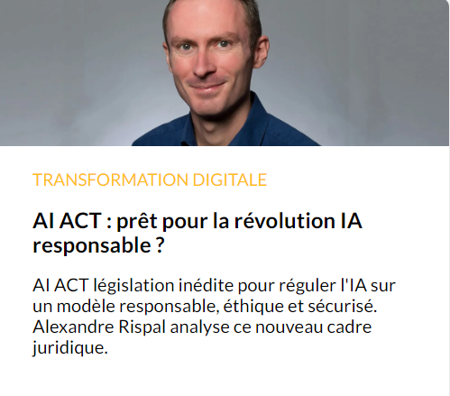 AI ACT, IA responsable : prêt pour la révolution ?👉shorturl.at/0pJ0A - Lire l'article blog et découvrez l'analyse sur le nouveau cadre législatif européen qui va encadrer le développement des intelligences artificielles. 
#AI #IA #innovation #data