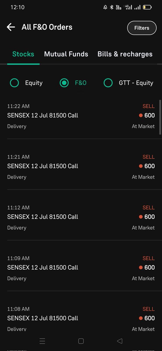 Patel44Dr's tweet photo. @_groww
@FinMinIndia
@nsitharaman
@TheLallantop
@BSEIndia
@SEBI_India
@MintPressNews
@CNBC
@aajtak
Today during fno trading when I had profit after that when I placed a sell order the order was not executed but even after trying 10-12 times the order was not executed. https://t.co/VVW73f6qbb