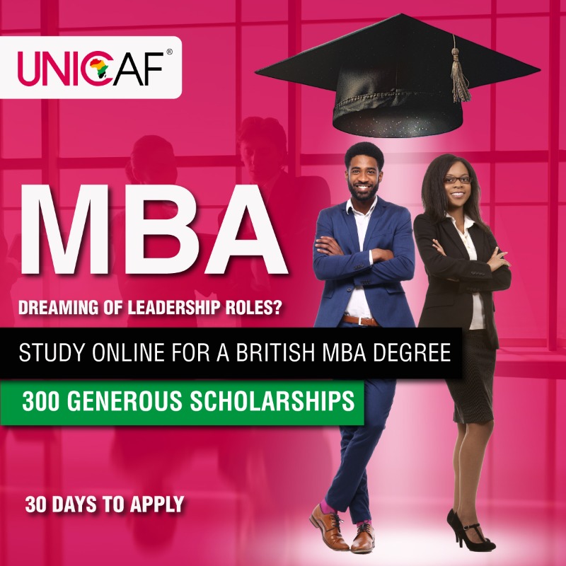 UNICAForg's tweet photo. 300 generous Unicaf scholarships are available for you to study online for a British MBA degree. 30 days to apply