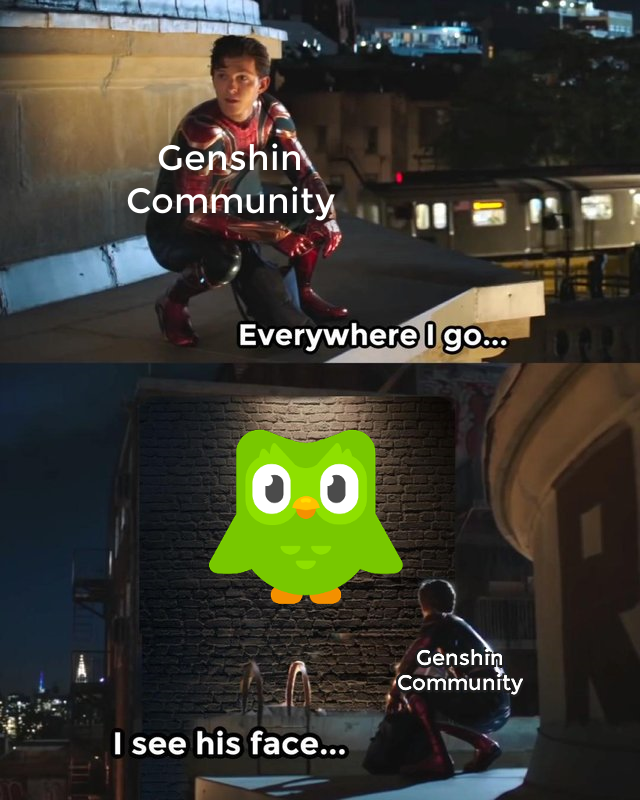 Gacha_Zone's tweet photo. You Can't escape the Duolingo 

#GenshinXDuolingo https://t.co/a8mXNYnYly