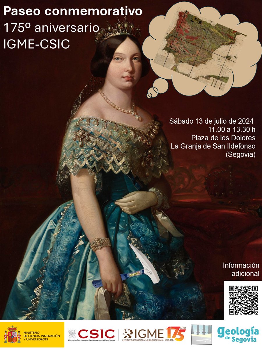 🎉✨️Hoy celebramos nuestro 175 aniversario✨️🎉

Justo un 12 de julio, la reina Isabel II creó por RD la "Comisión para la carta geológica de Madrid y general del reino", es decir, el germen del IGME.

Hoy tendremos la presentación del libro:

📖