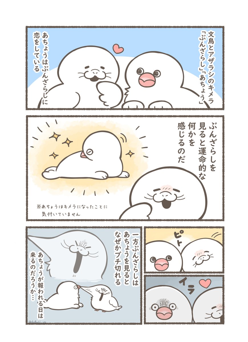 アザラシと文鳥のかわいいキメラ