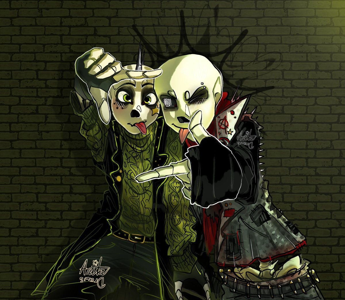 AskUnderpunk's tweet photo. My first art fight attack!
Glam belongs to me
Shift belongs to Nathanzbass
#undertaleAU #underpunk #glampunksans #sansau #artfight2024seafoam https://t.co/XkZoVyCeT7