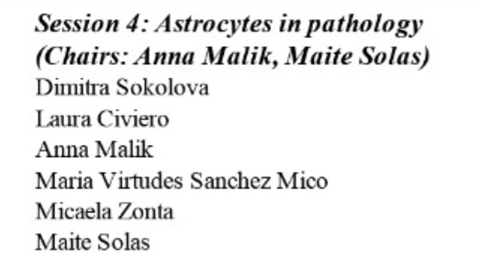 AstrocyteCafe (@astrocytecafe) on Twitter photo Happening now: Session #4 on Astrocytes in pathology with the awesome chairs <a href="/maitesolaszu/">Maite Solas</a> and Anna Malik, and another group of amazing speakers: <a href="/DimitraSokolova/">Dimitra Sokolova</a>, <a href="/LauCiviero/">Laura Civiero</a>, Anna Malik, <a href="/mariv_sm/">Mari Sanchez-Mico</a>, <a href="/zontamicaela/">Micaela Zonta</a> and <a href="/maitesolaszu/">Maite Solas</a> 🤩
#AstrocyteCafe2024 Happening now: Session #4 on Astrocytes in pathology with the awesome chairs <a href="/maitesolaszu/">Maite Solas</a> and Anna Malik, and another group of amazing speakers: <a href="/DimitraSokolova/">Dimitra Sokolova</a>, <a href="/LauCiviero/">Laura Civiero</a>, Anna Malik, <a href="/mariv_sm/">Mari Sanchez-Mico</a>, <a href="/zontamicaela/">Micaela Zonta</a> and <a href="/maitesolaszu/">Maite Solas</a> 🤩
#AstrocyteCafe2024