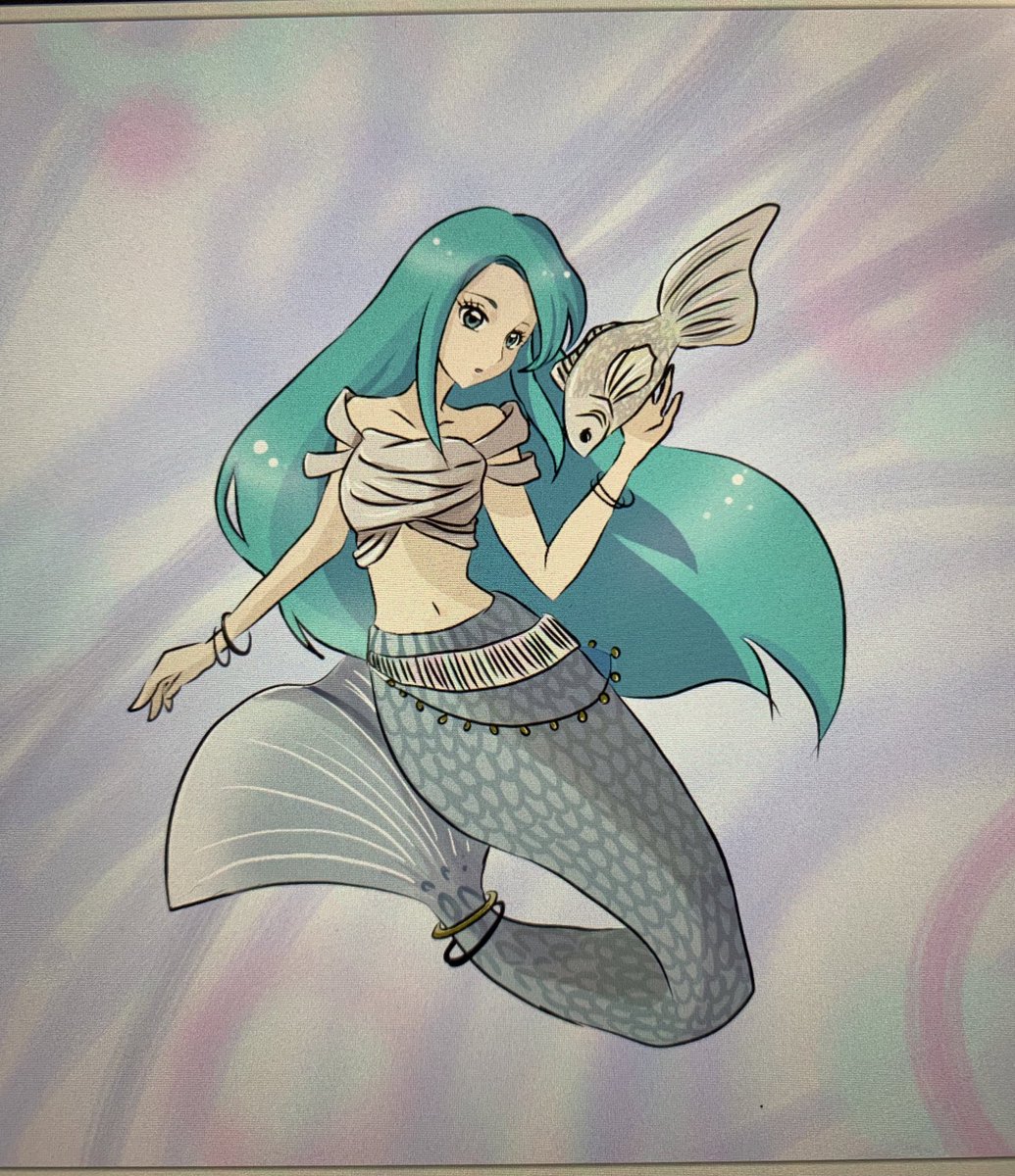 人魚の女の子
#illustration #イラスト　#人魚　#マーメイド
