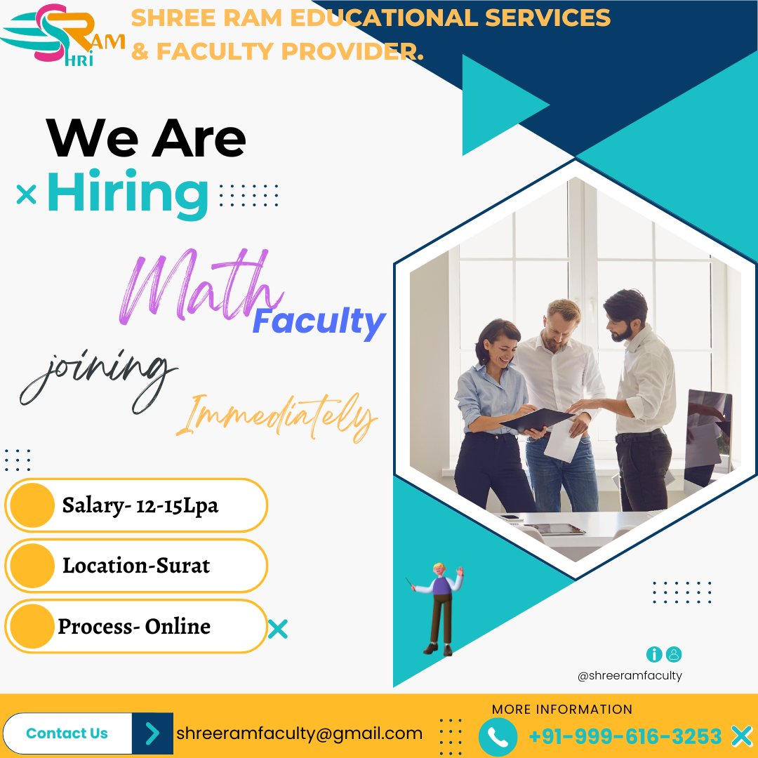 shreeramfaculty's tweet photo. #Contact_Now_For_Imformation
.
.
.
.
..
.
.
. #shreeram
#shreerameducational
#sipprogramme
#hiring #marketing #faculty #provider #services #educational #agency #jobvacancy
#jobopning
#JOB
#jobseekers
#SUCCESS
#online
#sarkariresult
#privatejob
#teacher7w
2w https://t.co/AXl1hff37u
