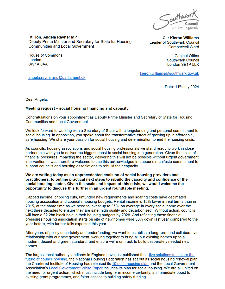 natfednews's tweet photo. Today we wrote a joint letter to @AngelaRayner calling for urgent action to rebuild capacity in #SocialHousing after years of cuts.

This is vital to deliver @UKLabour ambition of a generation of new social homes, boost growth &amp; solve the #HousingCrisis

https://t.co/xVXFO6nBvt https://t.co/EbWy7xSEzF