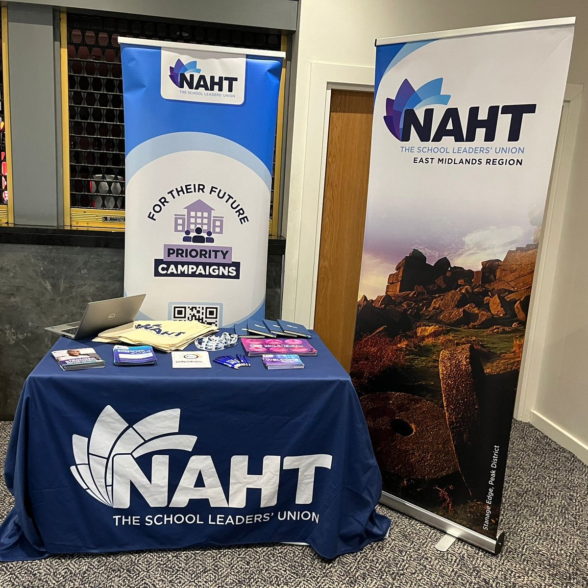 NAHTDerbyshire's tweet image. Good morning from Day 2 of the Derbyshire Leadership Conference. 
If you are a delegate, please stop by to say hello to Lucie our Regional organiser to find out about out 24/25 calendar of events.

#fortheirfuture