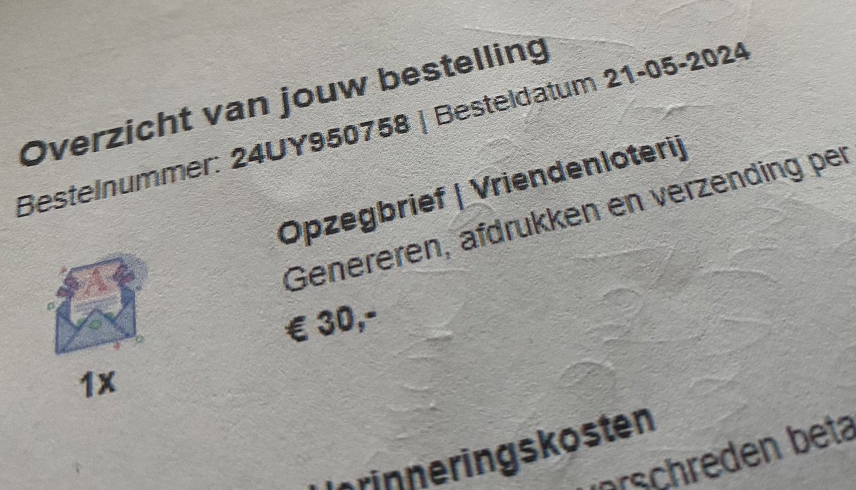 Wat een afzetters bij <a href="/VriendenLoterij/">VriendenLoterij</a> . Ze vragen 30 euro (!!) voor een automatisch gegenereerde opzegbrief.