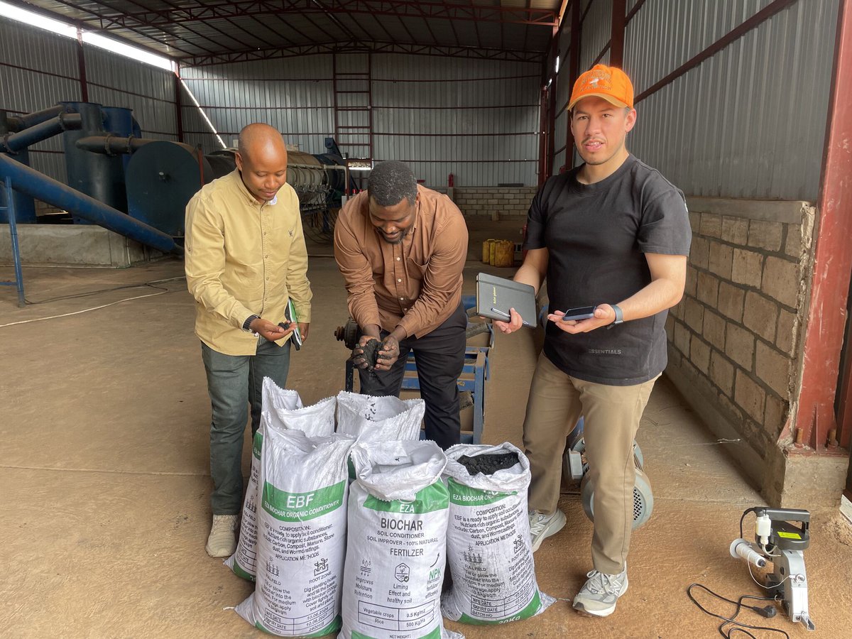 We were honored to host Strutus and Daliro from Sight and Life at our Biochar fertilizer facility. We aim for a malnutrition-free world through science-led solutions and sustainable biz models. Excited to showcase Biochar's role in sustainable nutrition &amp; resilient food systems!