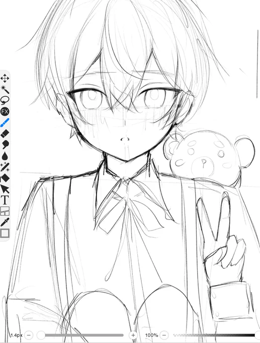 過去絵のリメイク!らふ