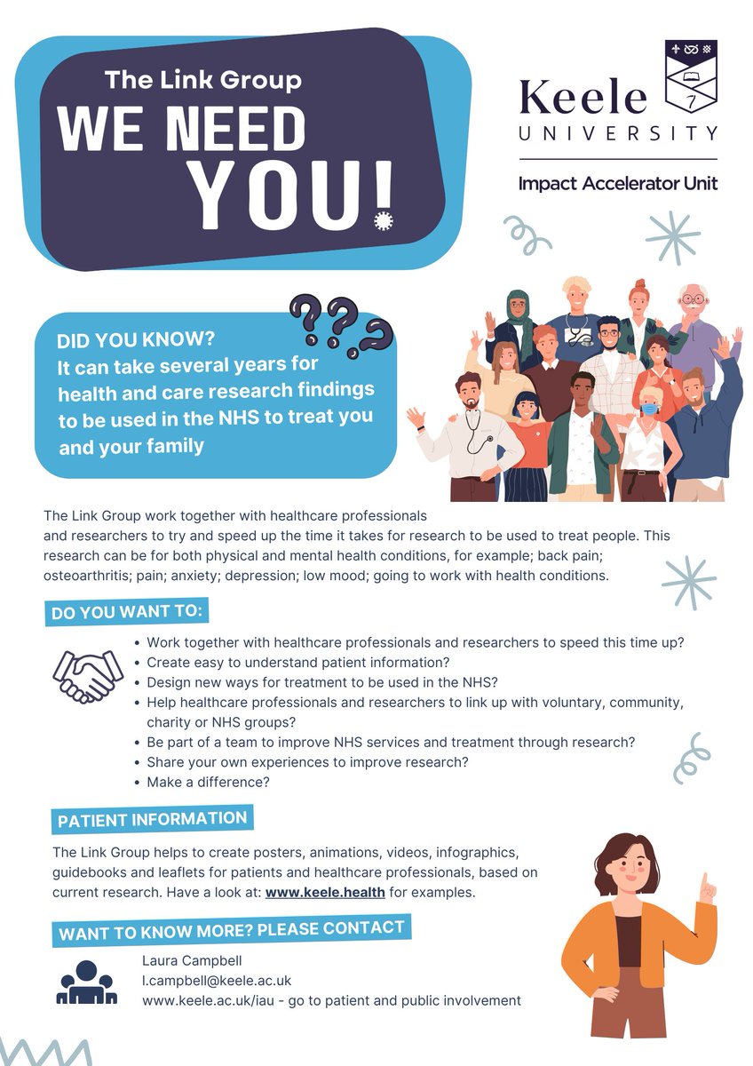 Keele University Impact Accelerator Unit (@keeleiau) on Twitter photo We are expanding our knowledge mobilisation public involvement opportunities. If you are interested, please contact Laura Campbell, l.campbell@keele.ac.uk We are expanding our knowledge mobilisation public involvement opportunities. If you are interested, please contact Laura Campbell, l.campbell@keele.ac.uk